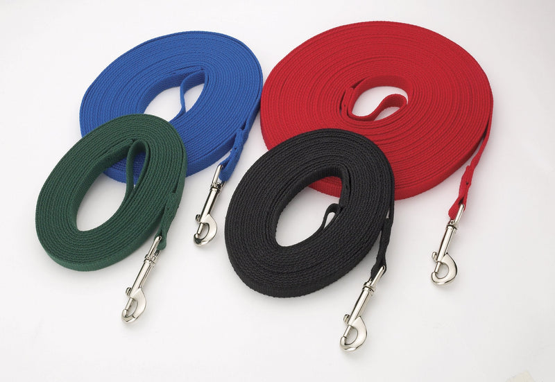 Guardian Gear Cotton Web Dog Training Lead 50'x5/8", Black 50-Feet - PawsPlanet Australia