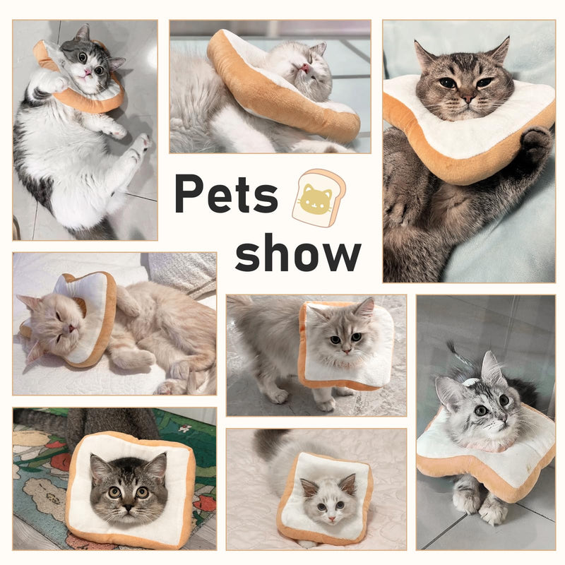Toast Cat Recovery Cone, Adjustable Pet Elizabethan Collar for Cats &Puppy, Soft Cone for Cats After Surgery to Stop Licking, Cat Neck Pillow for Sleeping, Easy to Clean (Yellow, L) Yellow