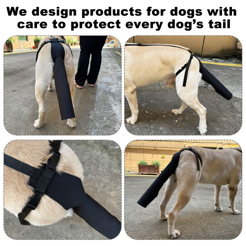Dog Tail Protector, Dog Tail Guard Dog Tail Cover for Wounds Black Dog Harness with Tail Guard Dog Tail Protector Sleeve (Size L) - PawsPlanet Australia