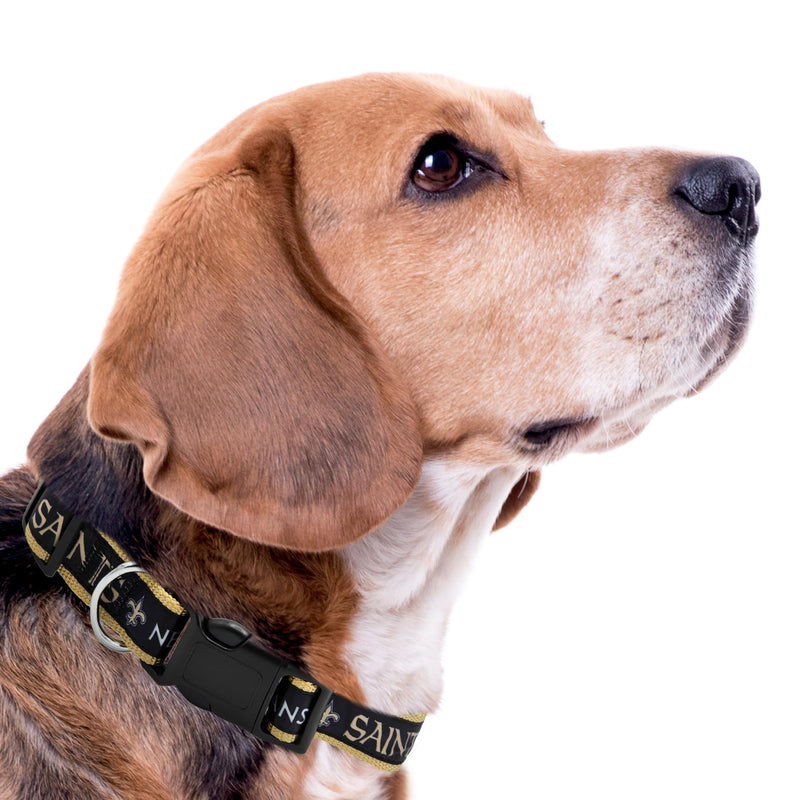 Pets First NFL New Orleans Saints Pet Collar, Large, NOS-3036-LG - PawsPlanet Australia