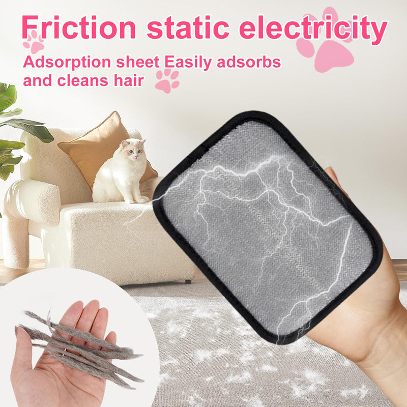 2PCS Flea Comb for Cats and Dogs with Pet Hair Remover Glove, Self Cleaning Pet Flea Cat Grooming Brush with Release Button for Massaging and Cleaning Shedding Pets Hairs - PawsPlanet Australia