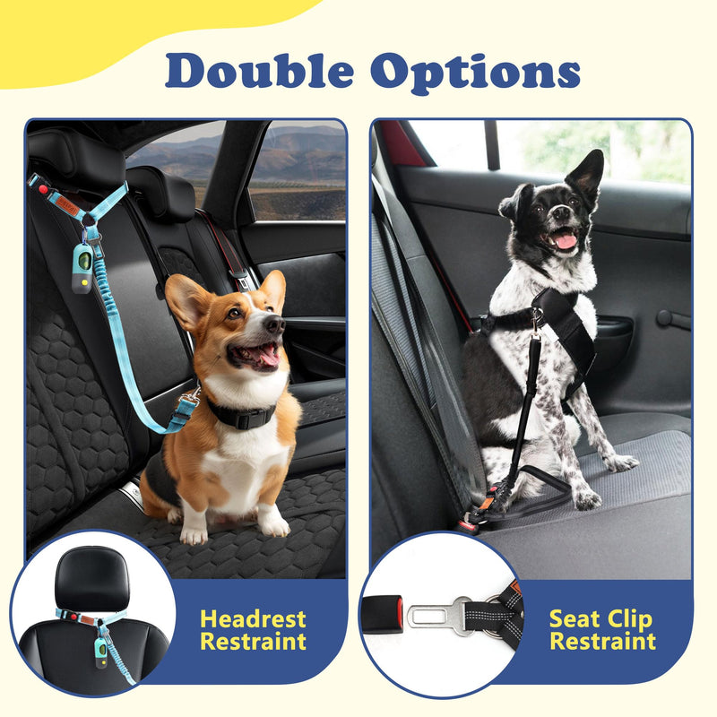 Dog Seat Belt for Car | Adjustable Pet Seat Belt for Dog Safety Belt for Car Dog Car Harness(Blue) Blue - PawsPlanet Australia
