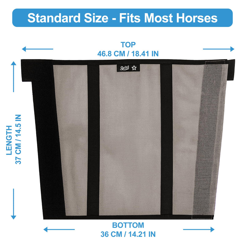 RCL Breathable Horse Fly Boots Set of 4, UV Protective Mesh Horse Leggings, Stomp-Reducing Horse Boots Stay-On Design with Nylon Support, Easy Fit Fly Boots for Horses Hoof & Leg Protection Gray - PawsPlanet Australia