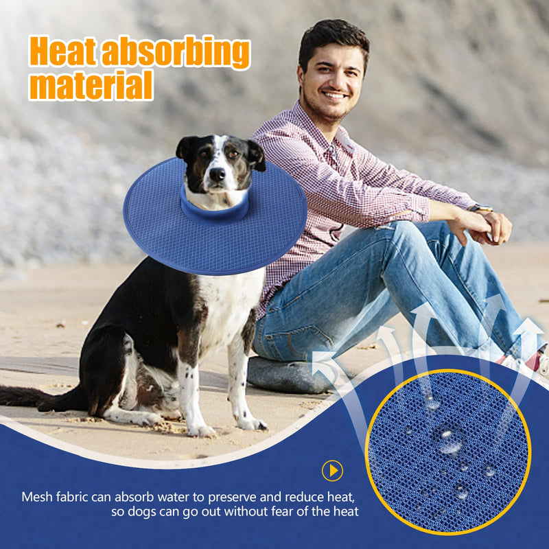Dog Recovery Collar,Dog Soft Cone Collar Alternative After Surgery,Adjustable,Breathable E Collar for Large/Medium/Small Dogs Cats,Blue L Blue-L Mesh - PawsPlanet Australia