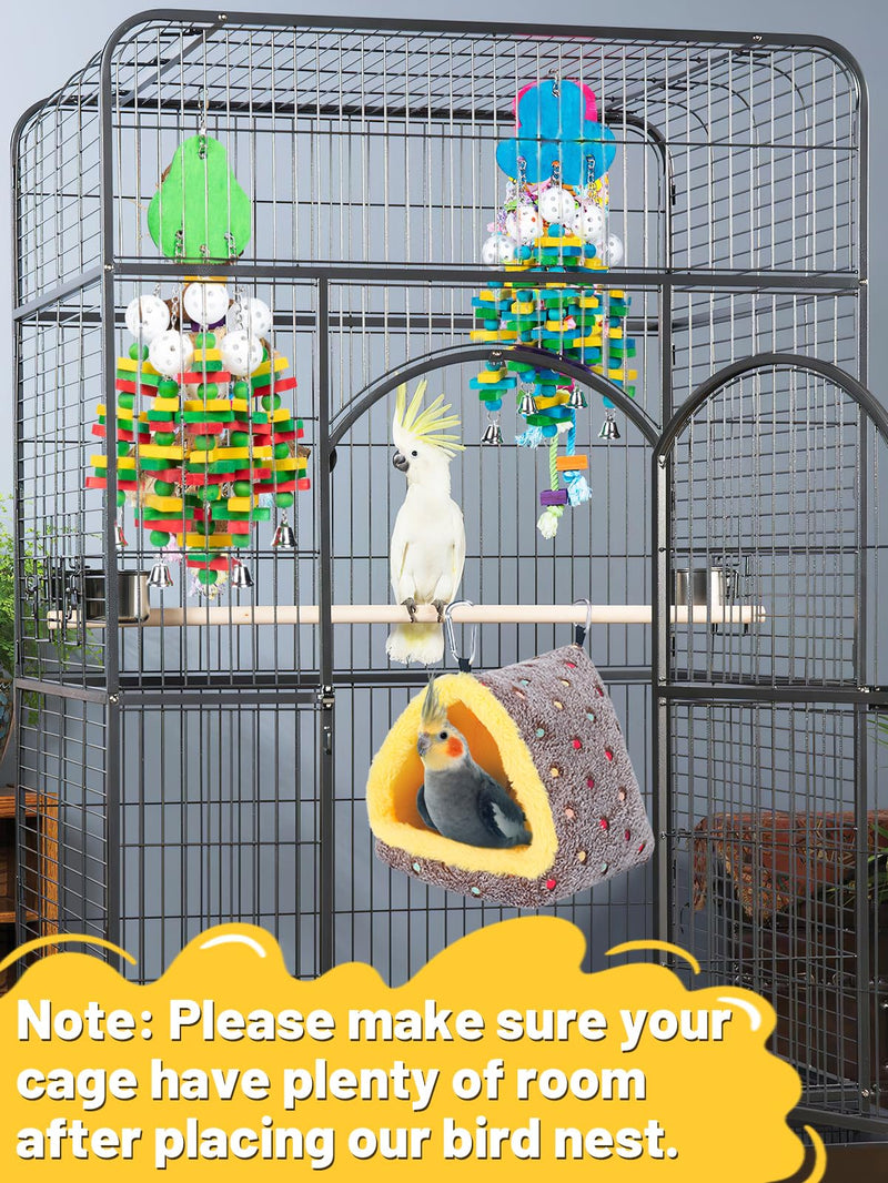 Medium Winter Warm Bird Nest for Cage - Comfortable Bird Bed with Support Board, Hanging Hammock Shed Hideaway Hut Gift for Macaws African Grey Amazon Parrots Medium - PawsPlanet Australia