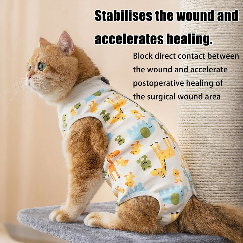 Cat Recovery Suit 2 Pack, Cat Vest after Surgery Female, Post-Surgery Protective Bodysuit for Cats,Recovery Suit Female Abdominal Wounds, Size M (2~4KG Cat)
