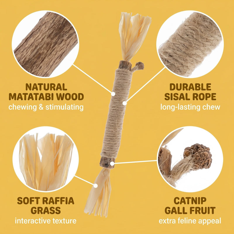 4 catnip sticks, chew sticks for cats for dental cleaning, indoor cat sticks, against bad breath and tartar, for cat grooming