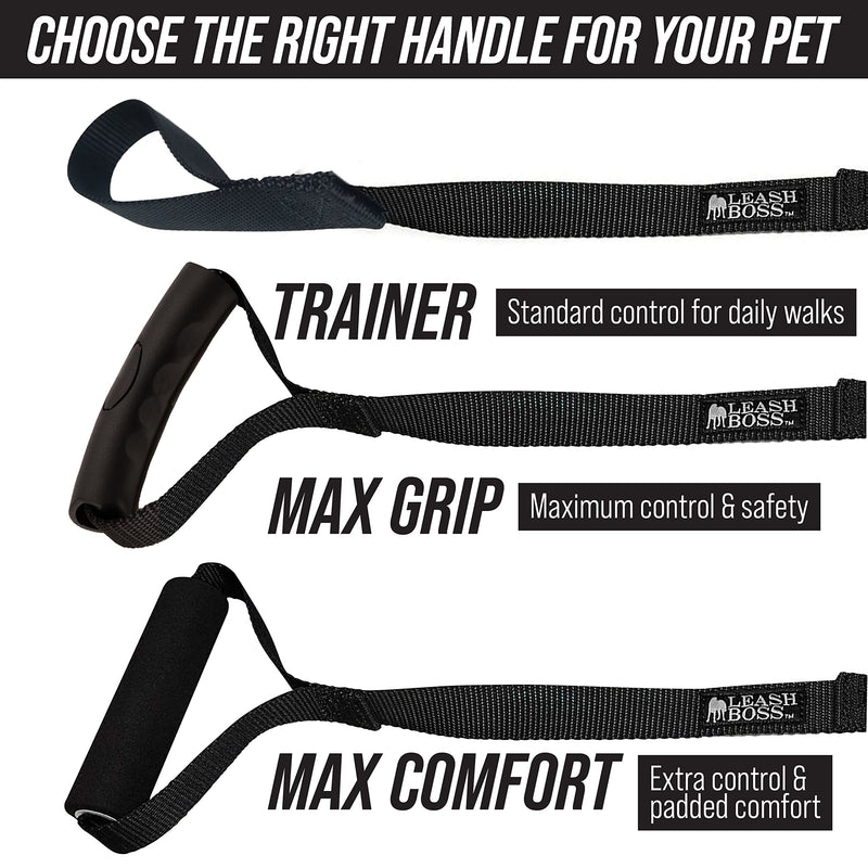 Leash Boss Free Range - Long Dog Leash for Large Dogs - 1 Inch Heavy Duty Nylon Training Lead with Padded Handle - High Visibility Orange - Extra Long Dog Leash (30 Ft) 30 Foot COMFORT - ORANGE - PawsPlanet Australia