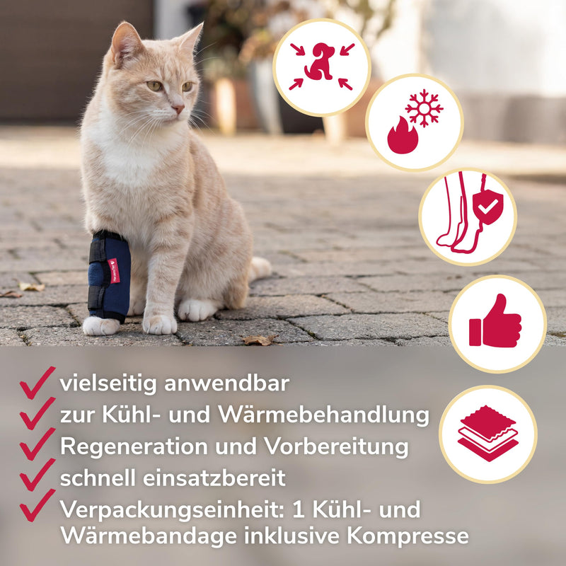 Cooling and Heat Bandage Size L for Dogs and Cats, 2-in-1 Therapy for Injuries and Osteoarthritis