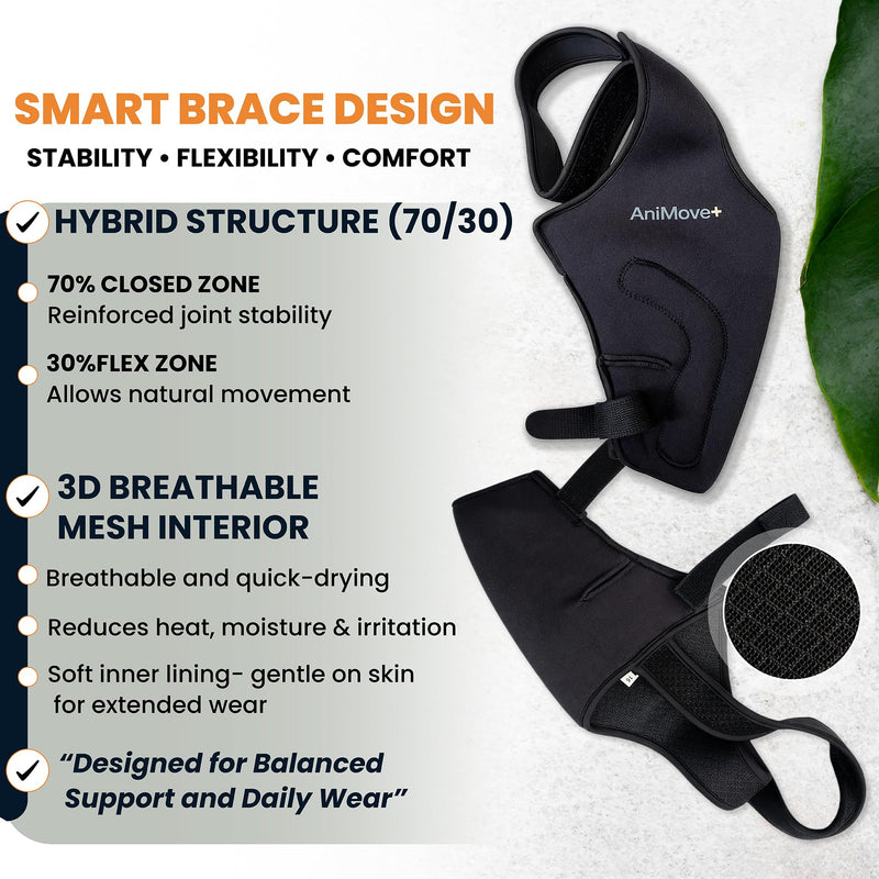 Hybrid Dog Knee Brace for Back Leg - ACL CCL and Arthritis Support with Anti-Slip Connector Strap - Hind Leg Brace for Small to Large Dogs L- LEFT LEG