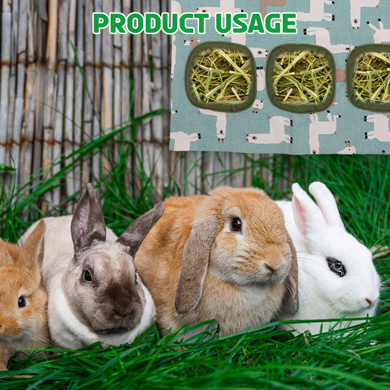 3 PCS Hay Bag for Guinea Pigs, 1-3 Hole Hanging Bunny Rabbit Hay Holder, Hay Feeder for Small Pets and Animals - PawsPlanet Australia