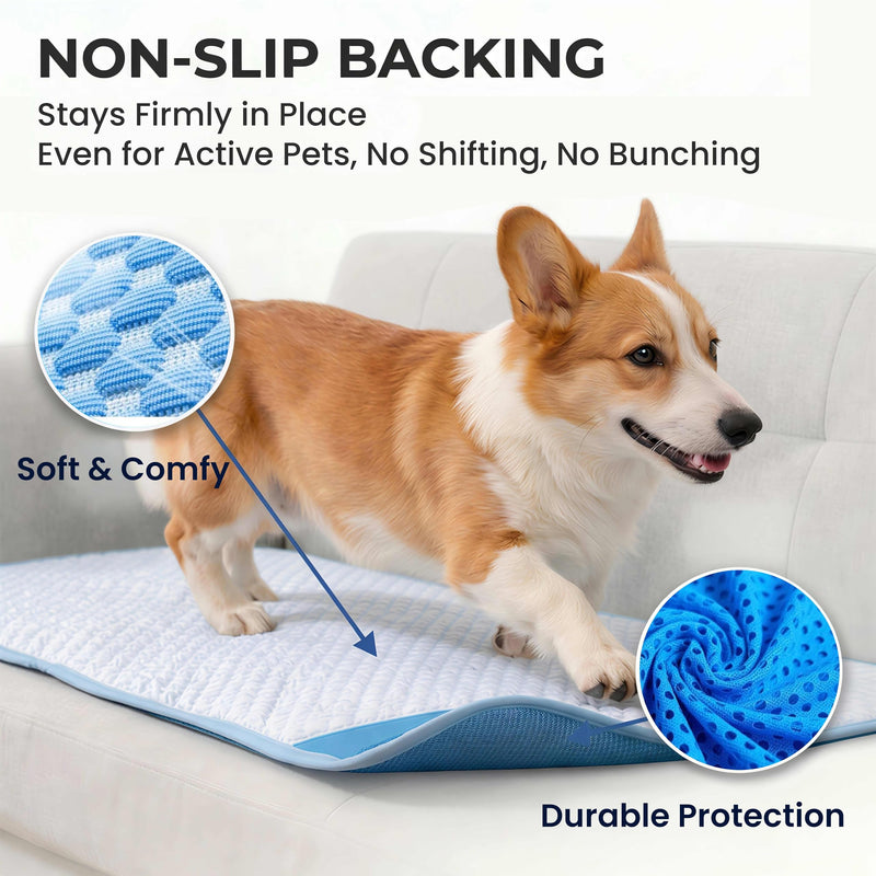 Couch Cover Dogs Cats Sofa Protector Washable Non Slip Pet Furniture Pad for Couch Car Seat Travel Crate Use Blue 39.4 x 27.6in Large - PawsPlanet Australia