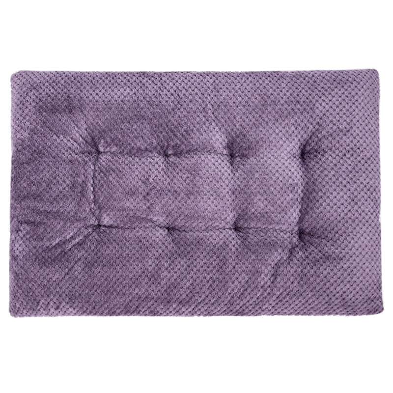 WONDER MIRACLE Fuzzy Deluxe Pet Beds, Super Plush Dog or Cat Beds Ideal for Dog Crates, Machine Wash & Dryer Friendly (23" x 35", L-Grape Purple) 23" x 35" - PawsPlanet Australia