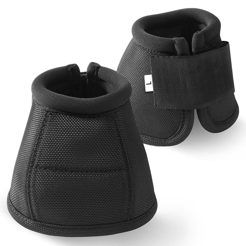 2 Pcs Horse Boots and Horse Leg Protectors, Horse Protection Training Equipment Packages and Accessories Black black -M