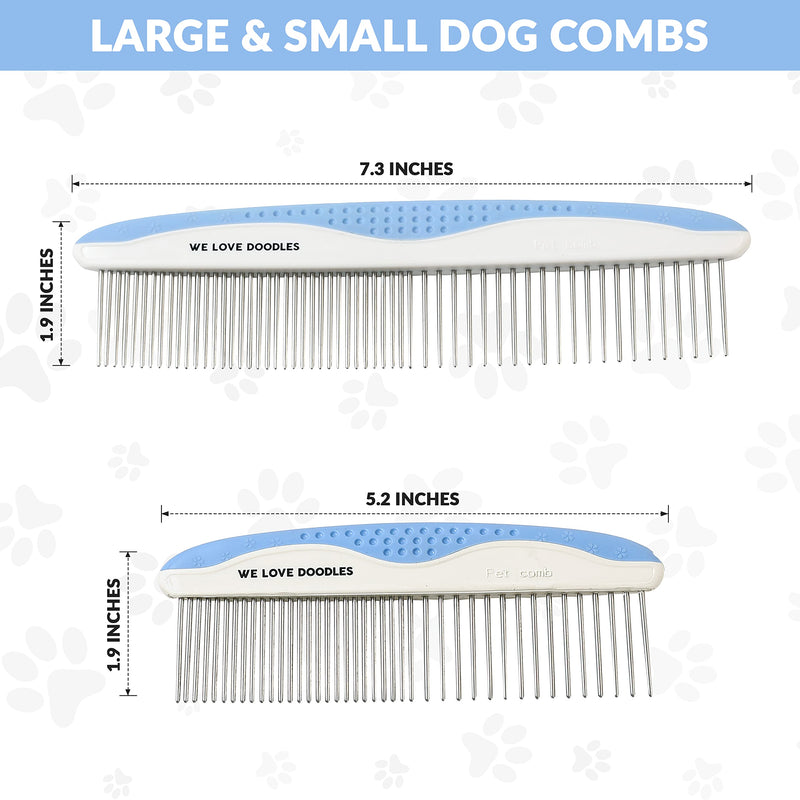 We Love Doodles Dog Grooming Comb Set & Dog Grooming Scissors Kit Bundle - Grooming Comb & Grooming Shears, Scissors and Scissors Kit - Removes Tangles - PawsPlanet Australia