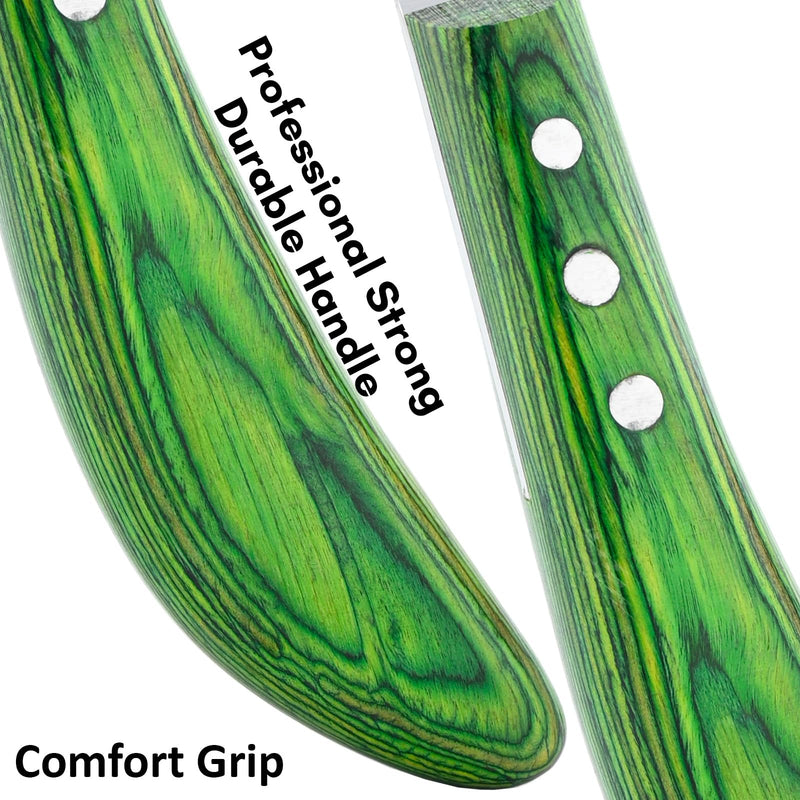 – Super Sharp Hoof Knife | Stainless Steel Blade with Wooden Handle | Professional Farrier Hoof Trimming Tool for Horses & Equine Hoof Care (Green Right-Hand) Green Right-Hand