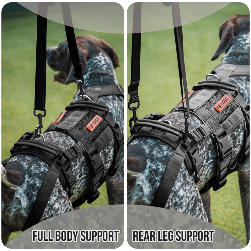 OneTigris Breathable Dog Lift Harness for Large Medium Sized Dogs, Dog Sing for Large Dogs Hind Leg, Dog Hip Support Brace Front Leg Support Vrace Black - PawsPlanet Australia