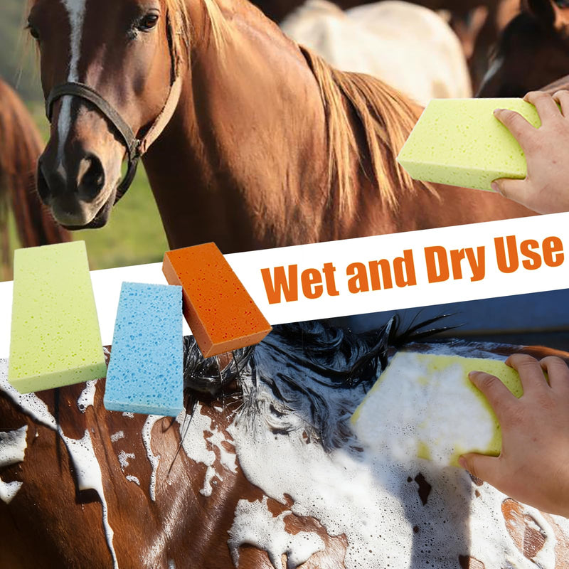 Large Soft Horse Groomer Sponge for Horse Grooming Bathing 3 Pcs