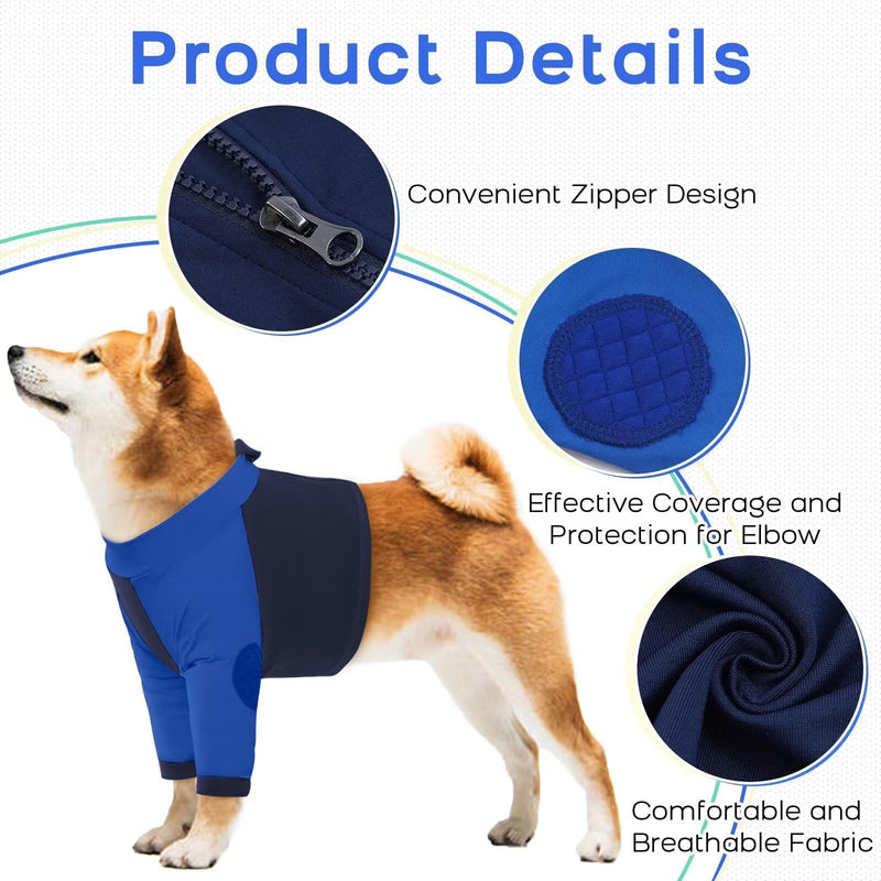 MIGOHI Dog Recovery Suits,Dog Surgery Recovery Sleeve for Front Legs,Female and Male Dog Recovery Suit,Dog Cone Alternative After Surgery,Dog Leg Sleeve to Stop Licking,Dog Wound Care,Blue,3XL Blue XXX-Large - PawsPlanet Australia