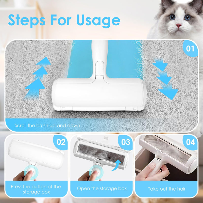 Set of 3 Pet Hair Remover Brush for Clothing, Sofa, Car, Bed, Carpet - PawsPlanet Australia