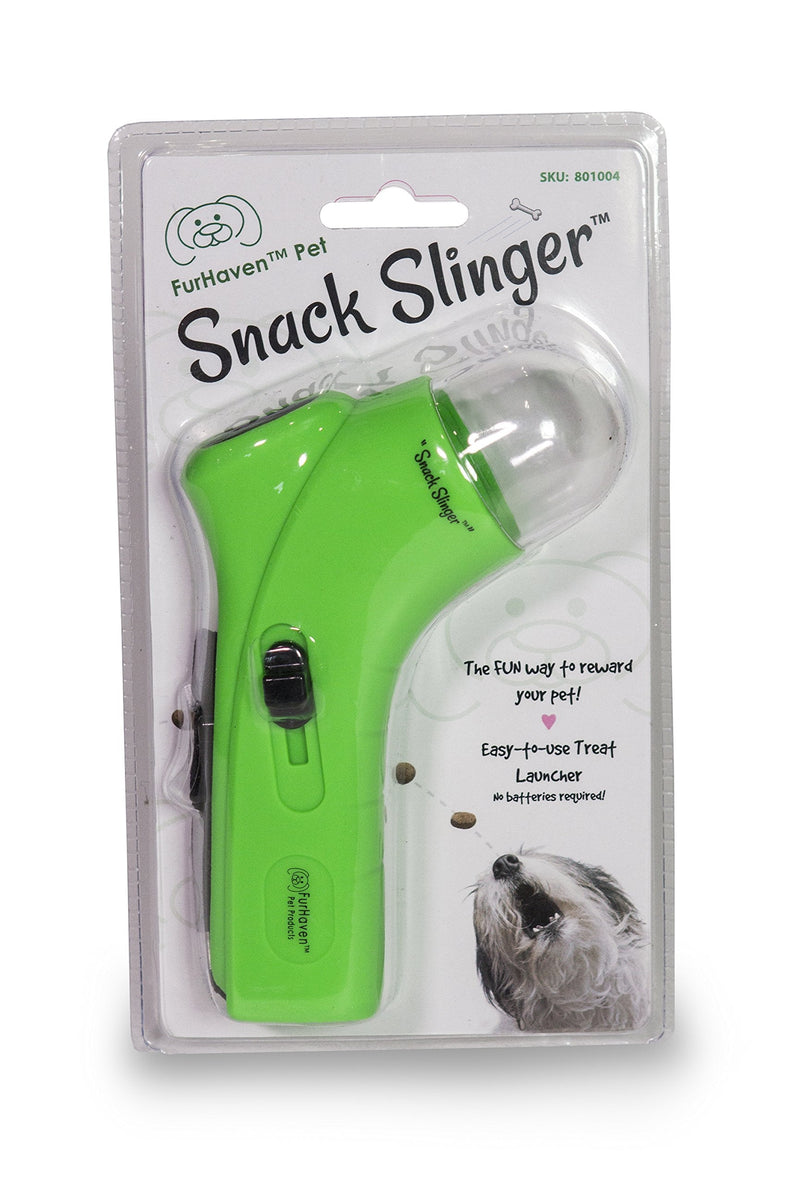 Furhaven Snack Slinger Treat Dispenser Training Toy - Green, One Size Snack Slinger - Green