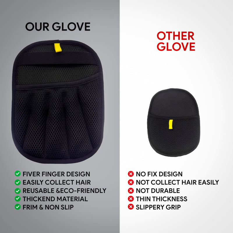 Pet Hair Removal Glove for Cats & Dogs – Upgraded Five-Finger Electrostatic Pet Hair Gloves, Reusable Magic Brush Pet Hair Remover Tool for Clothing, Laundry, Couch, Carpet & Car Seat - PawsPlanet Australia