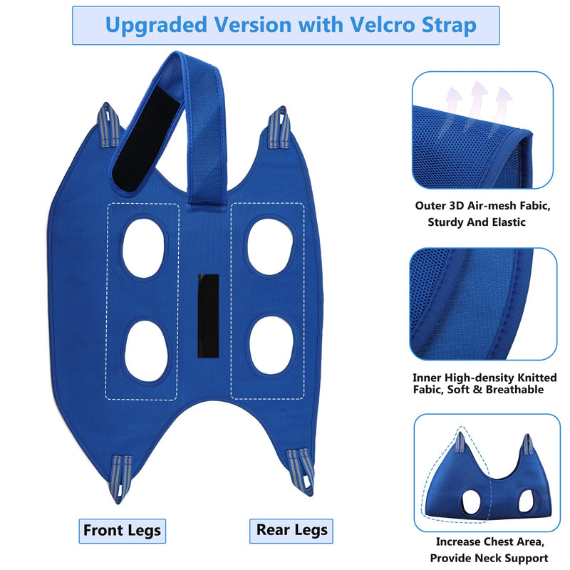 Dog Grooming Hammock Kit for Medium Dogs - Size: L, Hanging Cradle Sling for Nail Trimming Clipping, Blue LARGE for 45 LBS MAX