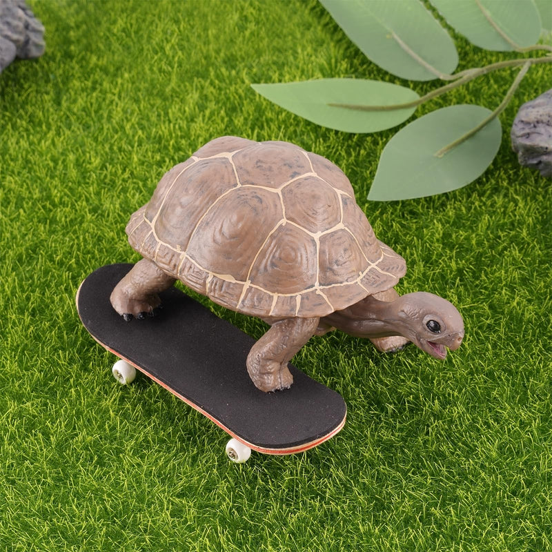 Tortoise Leash and Training Skateboard Toy, Mini Skateboard and Adjustable Harness for Turtle, Funny Tortoises Toys Accessories for Tortoise, Lizard, Small Animals (Yellow) Yellow - PawsPlanet Australia