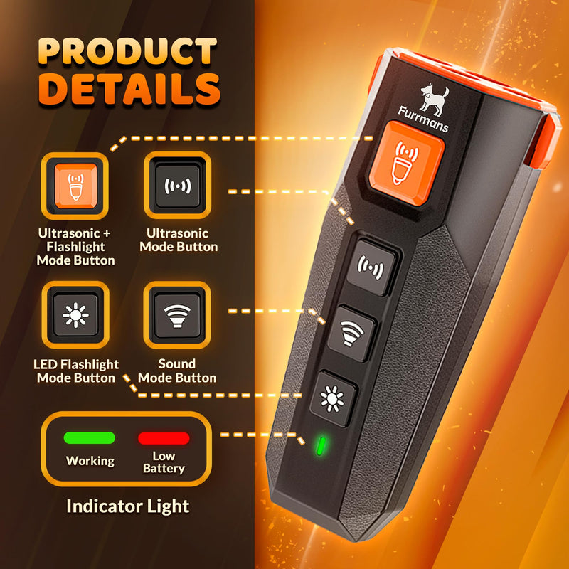 Dog Bark Deterrent, Anti Barking Device, Ultrasonic Barking Dog Deterrent, Anti Bark Dog Repellent, Rechargeable Bark Stopper Sonic Dog Silencer, Stop Dog Barking in Seconds, Indoor Outdoor 23ft Range - PawsPlanet Australia