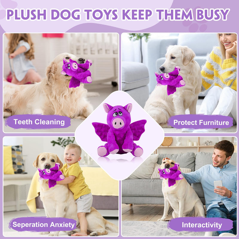 Squeaky Dog Toys for Large Dogs, Plush Dog Toys with Crinkle Paper, Interactive Dog Toys to Keep Them Busy, Tough Dog Chew Toys, Dog Toys for Large, Medium, Small Dogs - PawsPlanet Australia