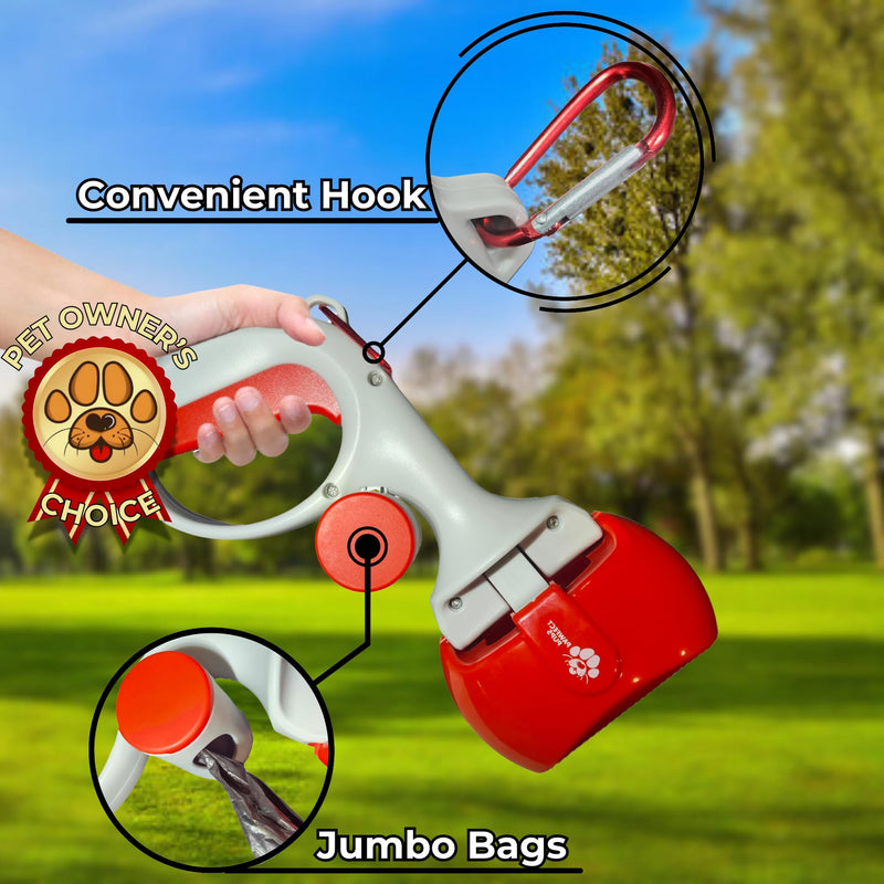 Pooper Scooper - Portable and Handheld Design - Bag Dispenser - Small and Medium Sized Dogs Blue - PawsPlanet Australia