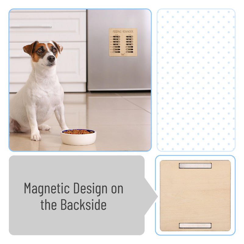 Mr. Pen- Dog Feeding Reminder, Wooden, AM/PM Daily Indication Chart, Pet Feeding Reminder, Dog Feeding Chart, Cat Feeding Chart, Pet Feeding Tracker, Feeding Chart Dog, Dog Feed Tracker - PawsPlanet Australia
