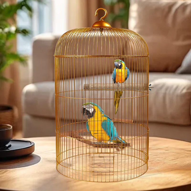 REHALY Large Bird Perch Stand, 5PCS Bird Perch Set - Natural Wood Grape Sticks, Paw Grinding Forks, Stand & Toys for Parakeets, Cockatiels, Conure, Budgies, Birds Cage Accessories - PawsPlanet Australia