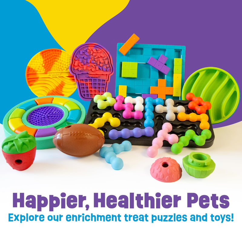 Brightkins Tough & Tumble 2-Piece Watermelon, Enrichment Puppy Essentials, Dog Birthday Treat Pouch Gifts, Training Dog Accessories, Slow Feeder Dispensing Container, Puzzle Feeder (Pack of 2) Pack of 2