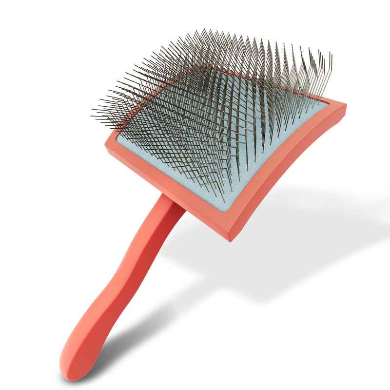 Slicker Brush for Dogs, for Golden Doodles with Long Hair, for Large Pet Dogs, Grooming Pet Hair - red（Large）