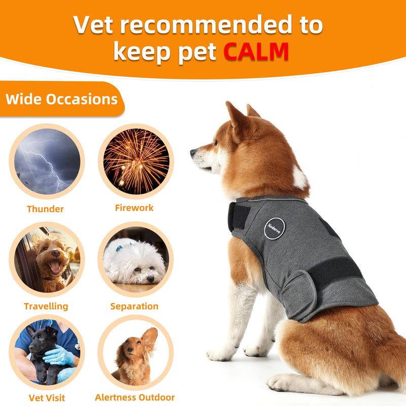 Dog Anxiety Jacket, Skin-Friendly Dog Calming Shirt - Dog Coat for Thunder, Fireworks, Vet Visits and Separation - Keep Pet Calm Without Medicine & Training, Anti Anxiety Vest for Dogs Small Light Grey - PawsPlanet Australia