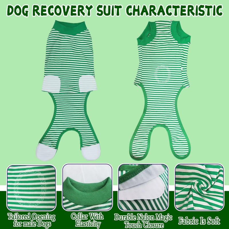 Dog Recovery Suit, After Surgery Wear for Pets Male Female, Professional Dog Onesie for Surgery for Abdominal Wounds Recovery Shirt, Substitute E-Collar & Cone Medium Green