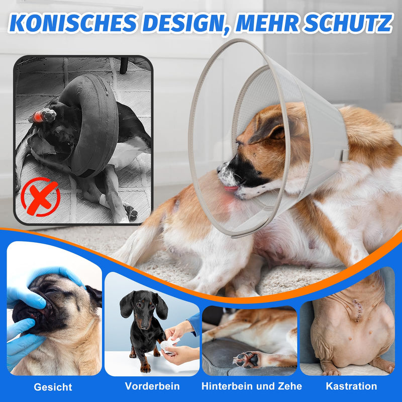 Supet Collar for Dogs (Light Grey-L) L light grey