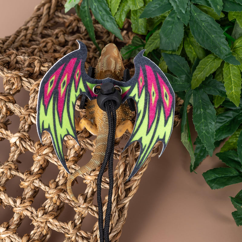 2 Pack Bearded Dragon Lizard Harness Leash Set, Adjustable Reptile Lizard Leashes with Adorable Dinosaur Wing for Geckos, Chameleon, Lizard - PawsPlanet Australia