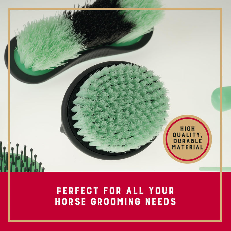 Weaver Equine 6-Piece Horse Grooming Kit, Ergonomic Gentle Horse Care Kit, Equestrian Supplies for Bathing Support, Detangling, and More, Mint/Gray - PawsPlanet Australia