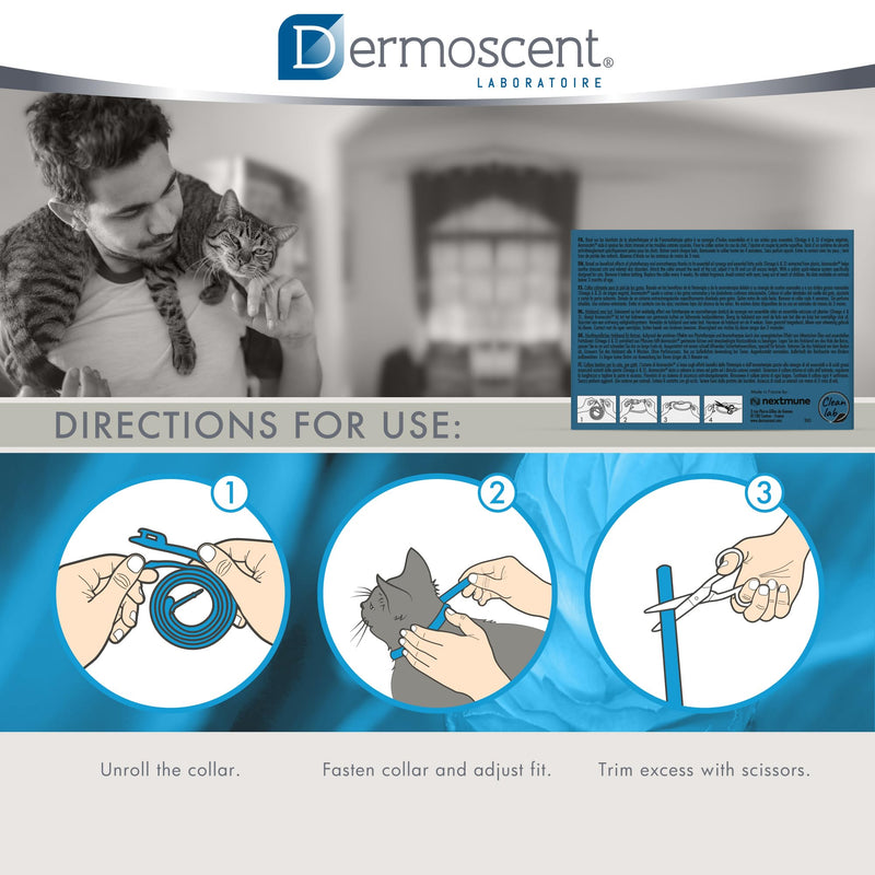 Dermoscent Aromacalm Stress Relief Collar for Cats | Soothes Skin, Calms Naturally | Aromatherapy Infused, Hemp Seed Oil Formula