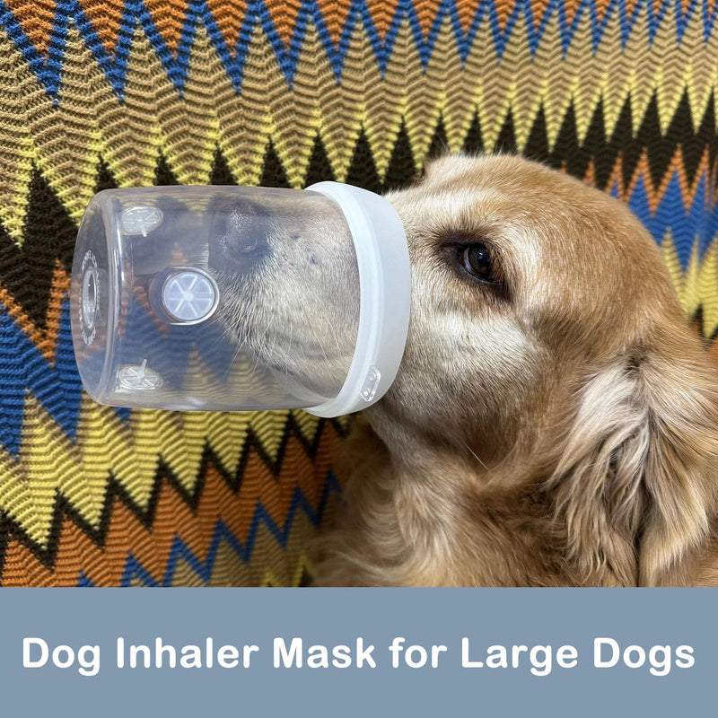 Inhaler Spacer for Large Dogs, pet aerosol Chamber with Silicone Dog mask for Large Dogs, for First aid at Home or Outdoors L - PawsPlanet Australia