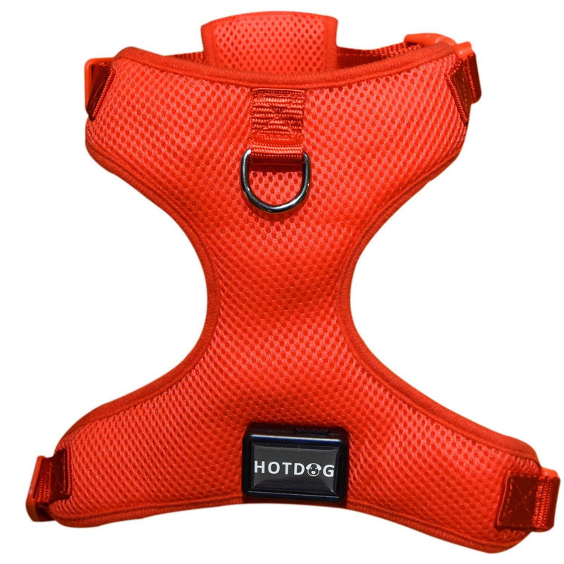 HOTDOG USB Rechargeable LED Dog Harness. Soft Mesh Harness No Pull Lighted Safety Harness. Increased Visibility & Safety Over LED Dog Collar. (Red, Large) - PawsPlanet Australia