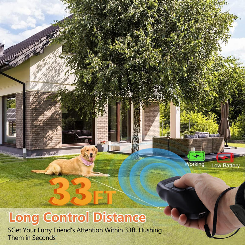 Dog Bark Deterrent Devices, Rechargeable Anti Barking Device for Dogs, Train Your Pet to Stop Bad Behavior Without Hurting it, with LED Light and Rechargeable Battery, Indoor and Outdoor Use - PawsPlanet Australia