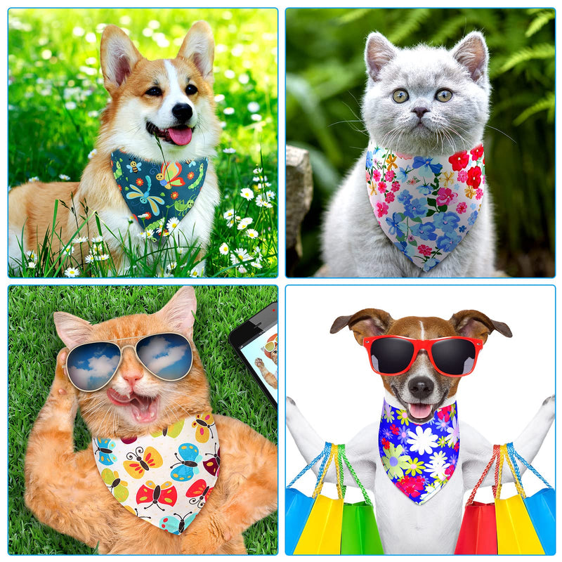 Sadnyy 40 Pcs Christmas Dog Bandanas Bulk for Dogs Flower Bee Autumn Triangle Reversible Dog Bibs Adjustable Puppy Kerchief Scarf Washable Cat Scarf for Thanksgiving Holiday Pet Grooming L - PawsPlanet Australia