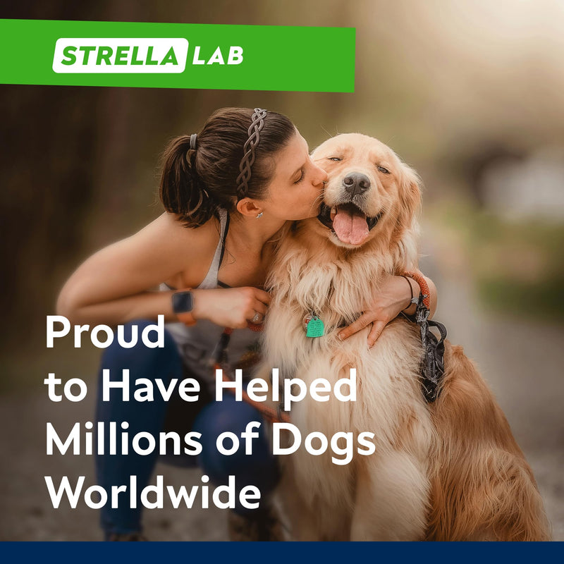 STRELLALAB Advanced Calming Hemp Chews for Dogs - Stress & Anxiety Relief - Behavior Aid - Natural Stress Relief During Firework, Storm, Barking - 120 Treats - Bacon 120 Ct (Smoky Bacon) (CALMING) Hemp Chews