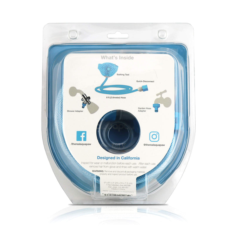 Aquapaw Pet Bathing Tool – Sprayer and Scrubber in One – Compatible with Indoor Shower or Outdoor Garden Hose – For Dog and Cat Grooming – Garden Hose and Shower Adapters Included - PawsPlanet Australia