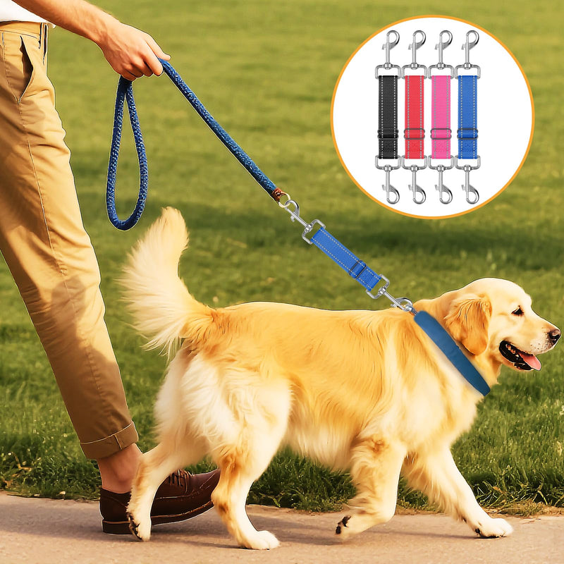 2 Pack Prong Collar Safety Clips, Nylon Black Dog Safety Clip for Prong Collar, Adjustable Leash Connector, Double Ended Backup Clasp for Dog Harness 2Pack Black - PawsPlanet Australia