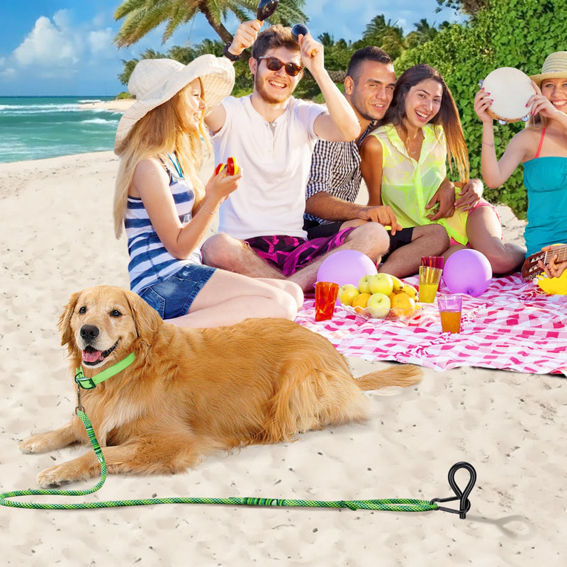 Beach Dog Stake Anchor - 360° Swivel Dog Tie Out Stake, Heavy Duty Dog Stake for Outside Beach Essentials with Bag, Easy to Install for Yard Ground Sand Park Camping