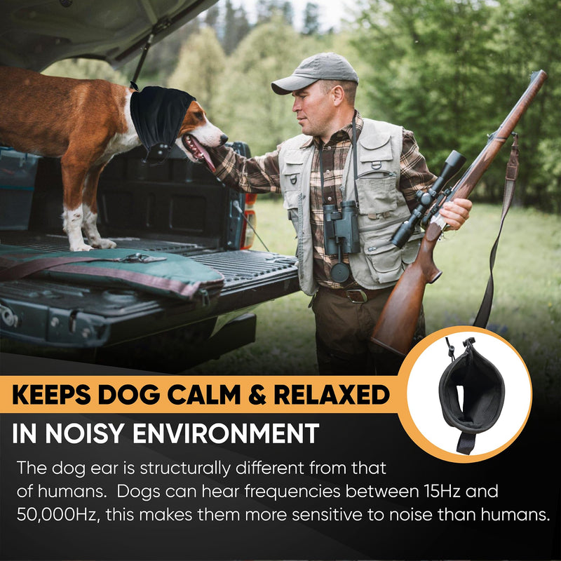 PRO Calming Hoodie for Dogs, 29dB NRR Noise Protection (Size XL), Noise Cancelling Headphones for Dogs, Dog Ear Protection from Thunder, Fireworks, Vacuums - PawsPlanet Australia